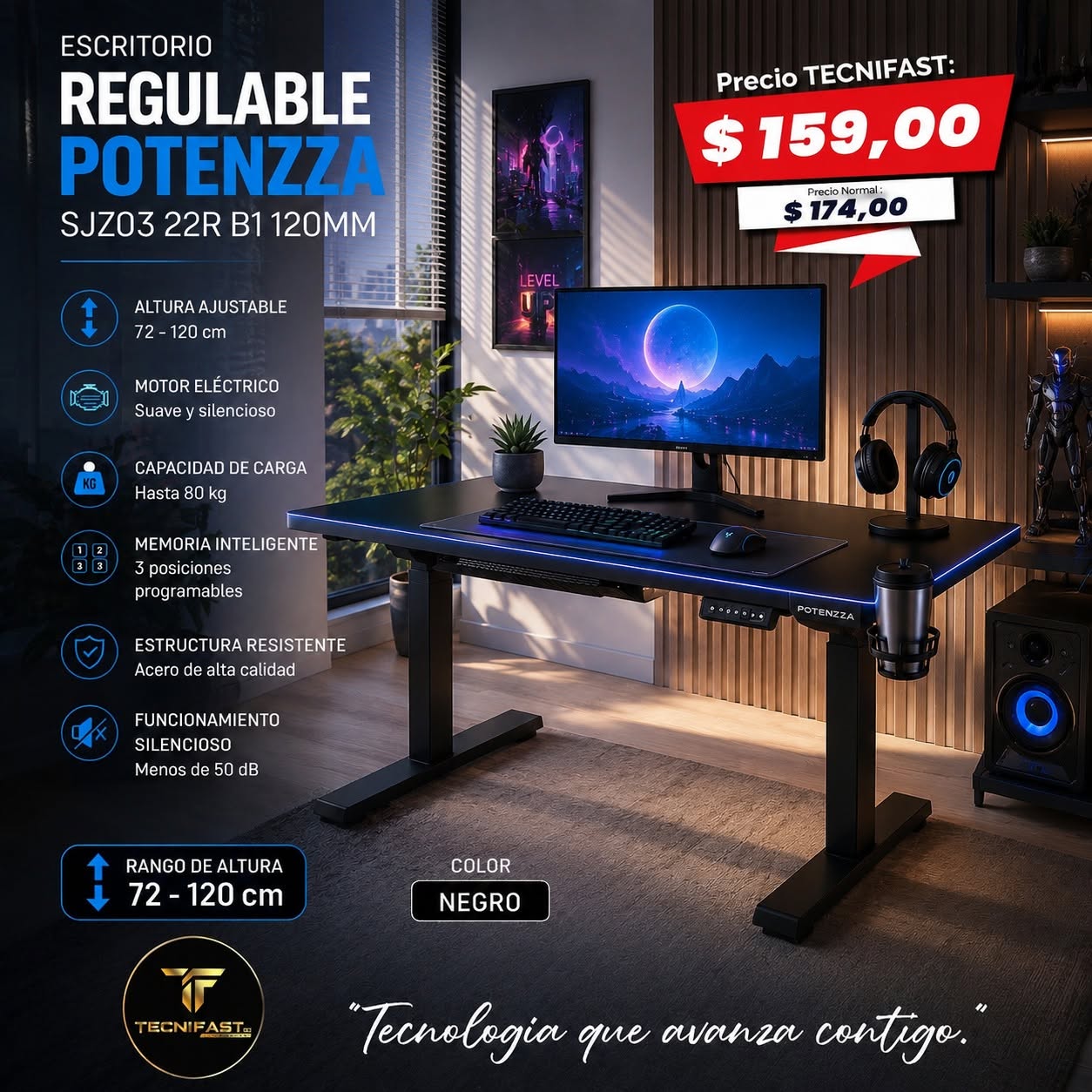 Tecnifast — Escritorio regulable
